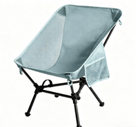 Ensemble table et chaise pliantes en aluminium aéronautique ultra-léger pour le camping en plein air, chaise lune portable pour la conduite autonome et la randonnée