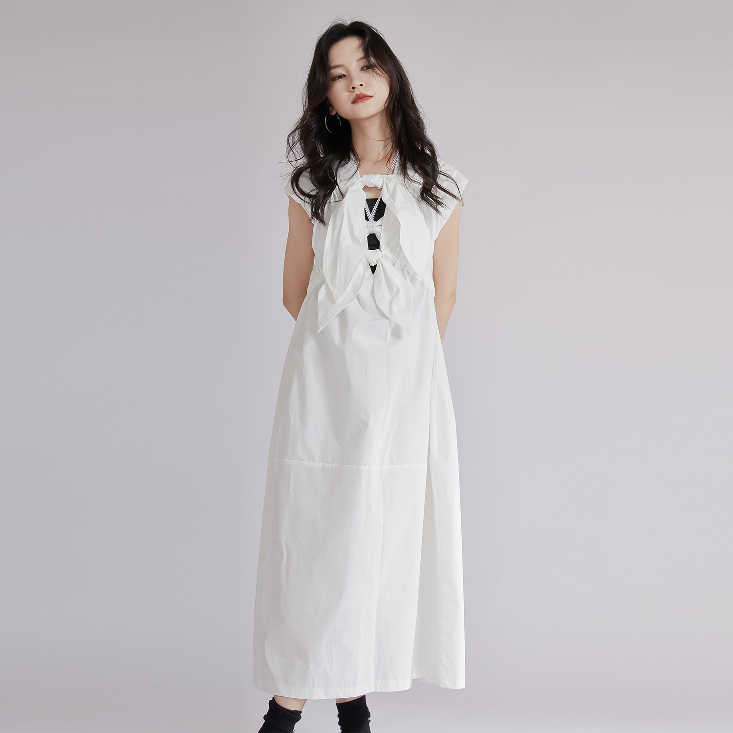 green emerald velvet dress Japanese Style Gothic Y2k Lolita Rhinestone Bow Dress Sweet Women Lace Cape Short Sleeve Slim Party Dresses Elegant Fairy Dress Beige / S main image 0