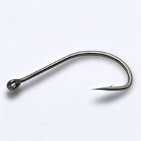 LOVITA 500 PCS Hameçons simples en vrac, emballés en tube, à longue tige, à pointe décalée, à ardillon, pour la pêche à la carpe, au carassin et en pêche en mer depuis un bateau