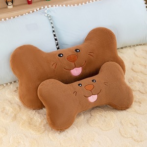 Nouveau coussin en forme d'os de chien de dessin animé créatif, peluche en peluche lavée pour enfants, cadeau d'anniversaire en maille pour filles, soulagement du stress - Product Image 5