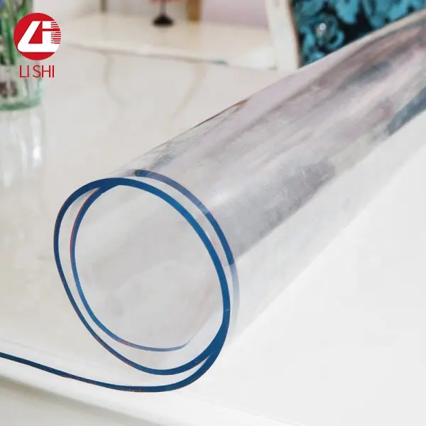 En kaliteli plastik kristal şeffaf yumuşak PVC levha PVC rulo masa örtüsü için