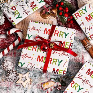 Merry Christmas <b>Wrapping</b> <b>Paper</b> 17 In X 32.8 Ft Double Side Recyclable Gift Craft <b>Paper</b> For Holiday Packaging - Product Image 2