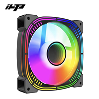 Ventilateurs silencieux ARGB noirs IHTP pour boîtier PC, à prix compétitifs, avec éclairage LED réglable