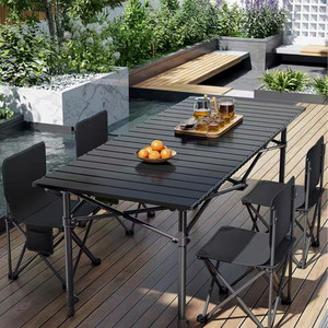 Mesa y Silla Plegable para Exteriores, Portátil, Ultraligera, Plegable, Sin Elevación, para Picnic, Barbacoa, Camping, Modelo 2054 - Product Image 1