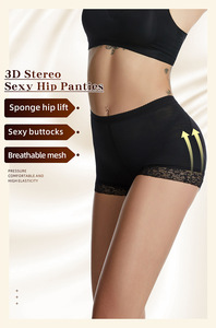 Pantalones Moldeadores de Cuerpo Cómodos y Elásticos <span class=keywords><strong>con</strong></span> Encaje para Mujer, <span class=keywords><strong>con</strong></span> <span class=keywords><strong>Relleno</strong></span> Seguro para Realzar los Glúteos - Product Image 2