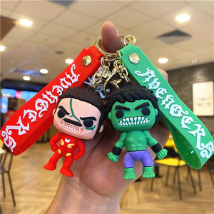 Porte-clés de dessin animé cool le plus vendu, pendentif 3D Spider-Man Deadpool, accessoires pour clés de <span class=keywords><strong>voiture</strong></span>, cadeau pour enfants, porte-clés - Product Image 1