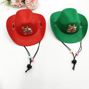 Chapéu de Cão Estilo Cowboy Ocidental em Tecido Não Tecido Ecológico para Proteção Solar de Animais de Estimação no Inverno e Natal - Product Image 2