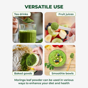 Fournisseur chinois en gros, OEM, marque privée, <span class=keywords><strong>poudre</strong></span> d'extrait de feuille de <span class=keywords><strong>Moringa</strong></span> 100% pure biologique 8OZ, complément alimentaire - Product Image 5