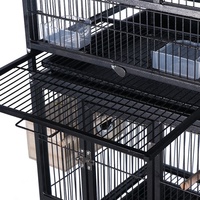 Nid d'élevage d'oiseaux luxueux en acier inoxydable Papagaio Gaiola Papagaio De Brinquedo Types de Cages à oiseaux Cage à oiseaux perroquet