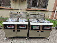 Friteuse à poulet professionnelle KFC à gaz/électrique, 1/2 réservoir, ouverte, avec filtre à huile – Offre Spéciale