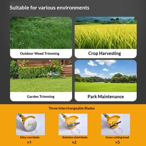 Coupe-herbe pliable sans fil 21V alimenté par <span class=keywords><strong>batterie</strong></span> au lithium, autres outils de jardin, <span class=keywords><strong>tondeuse</strong></span> <span class=keywords><strong>à</strong></span> <span class=keywords><strong>gazon</strong></span> électrique portative, débroussailleuse - Product Image 4