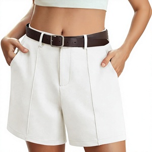 Shorts Bermuda Plissés Taille Haute Femme Décontracté Tissé Pantalon Court Été Streetwear - Product Image 4