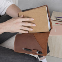 Journal personnalisé rechargeable en cuir A5 avec reliure cousue, carnet de voyage
