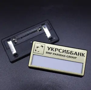 custom logo printed plastic staff name tag,zinc alloy metal name badges