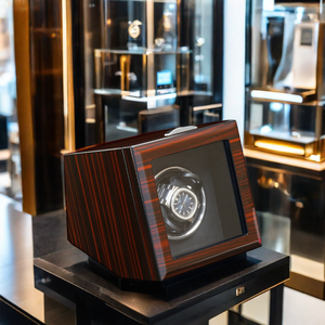 <span class=keywords><strong>Scatola</strong></span> Avvolgitore Automatico Singolo per <span class=keywords><strong>Orologi</strong></span> in Legno di Ebano di Lusso Personalizzata Sonny per Commercio all'Ingrosso - Product Image 2