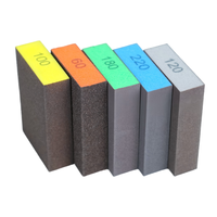 Éponge de ponçage colorée en mousse haute densité OEM, épaisseur 25 mm, pour polissage de meubles, utilisation humide ou sèche, tampon de ponçage manuel coloré