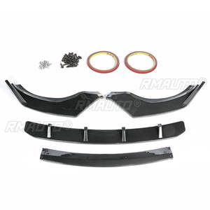 Kit de protection de pare-chocs avant, diffuseur, lèvre de spoiler pour BMW X3 X4 G01 G02 2018 2019 2020 2021 Noir brillant/Fibre de carbone - Product Image 2