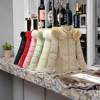Nouvelle veste blazer d'hiver pour femme, unie, écologique, avec col en fourrure, en coton, à capuche, décontractée, chaude, pour l'extérieur, avec fermeture éclair et doublure polaire