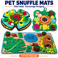 Tapis de reniflement pour chien, distributeur de nourriture lent, jouet d'enrichissement olfactif, tapis pliable pour friandises pour chiens de petite, moyenne et grande taille