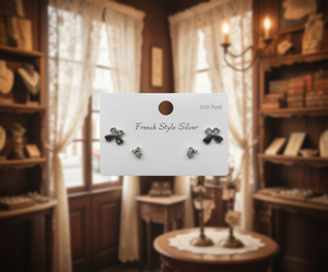 Orecchini a forma di farfalla in argento con strass di cristallo per gioielli da donna alla moda 925 Post - Product Image 2