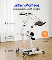 Lève-personne manuel Mateside pour transfert de patients, hauteur réglable, portable, pour personnes âgées, handicapées, lit à chaise, toilettes