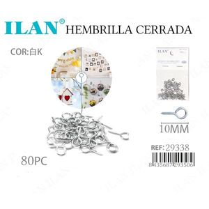 Ojal Metálico Cerrado Ilan de 10mm para Uso en Prendas de Vestir, 80 Piezas - Product Image 3