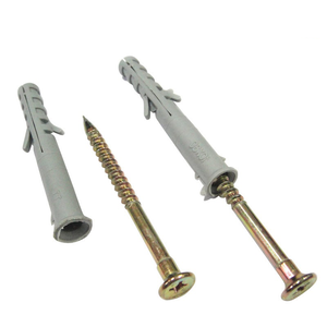 Gray Nylon Winged Expansion Plug | Wall Anchor with Screws for Concrete & Brick - Product Image 2