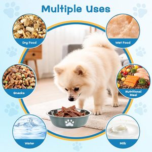 Tazones para Perros de Acero Inoxidable, Impresión a Color Ecológica, Varios Tamaños, Comedero para Mascotas - Product Image 5