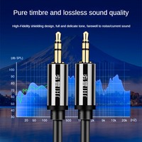 Cable de Audio de 3.5mm Macho a Macho, Apto para Auriculares de Juego, Altavoces y Puertos AUX en el Automóvil, Cable de Extensión de Audio Auxiliar