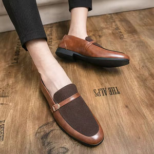 รองเท้าบีนสไตล์ใหม่ รองเท้าหนังแท้ผู้ชายแบบอ็อกซ์ฟอร์ด สายรัดแบบผูก ระบายอากาศได้ดี พื้นรองเท้านุ่ม กันลื่น ระงับกลิ่นอับ - Product Image 5