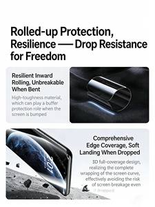 Protector de Pantalla de Privacidad 3D con Curvatura Térmica Benks, Película de Vidrio Templado Anti-Espía con Cobertura Total para Huawei Mate X5 X3 - Product Image 4