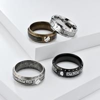 Bagues personnalisées en acier inoxydable avec runes vikings et nœuds celtiques pour hommes et femmes, style rétro argenté et noir, bijoux de fête punk, cadeau, vente en gros