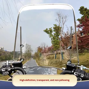 Pare-brise avant universel transparent épaissi et coupe-vent pour scooter électrique, vélo et moto, accessoires de protection des mains - Product Image 3