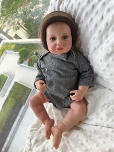 Bambola Reborn Realistica Bambina 18'' Morbida Neonato Corpo Intero in Vinile Silicone Solido PVC Modello Giocattolo Graziosi Regali per Neonati - Product Image 3