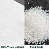 Sac vrac FIBC de qualité alimentaire 4 panneaux en PP vierge, résistant à l'humidité, pour lait, produits laitiers, poudre de lactosérum, préparation infantile, transport et stockage en vrac, protection UV