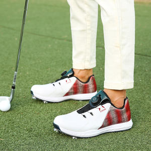 Chaussures de golf en cuir microfibre pour femmes et hommes, été, imperméables, semelle extérieure en caoutchouc à crampons professionnels, personnalisables - Product Image 5