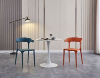 Chaises en plastique empilables modernes en PP pour salle à manger, restaurant et café, modèle Corne de Bœuf, vente en gros Langfang 2026
