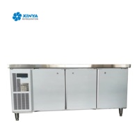 Réfrigérateur sous comptoir commercial à 3 portes en acier inoxydable, refroidissement par ventilateur de qualité supérieure, réfrigérateur de cuisine HoReCa XGC-18C XINYA