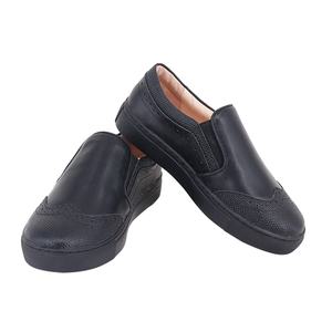 Joski-mocassins en cuir noir pour enfant, sans lacets, cuir pleine Grain, doux, tendance, pour l'extérieur, bateau, haricots, décontractés, nouveauté - Product Image 4