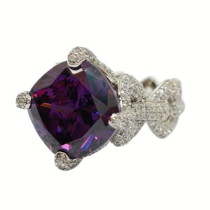 UM Jewelry Modern 925 <b>silver</b> amethyst Zircon <b>ring</b> is suitable for daily wear by both <b>men</b> and women, wedding anniversary gift - Product Image 4