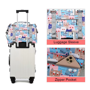 Lightweight Simple Crossbody Travel Bag Weekender Printed Fitness Gym Luggage Short-Distance Business Trips Large Polyester - Product Image 4