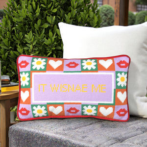 Personalizado vibrante 'Wisnae Me' bordado decorativo y cojines declaración acento silla y sofá cojines - Product Image 6
