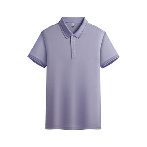 Polo Shirt Short Sleeve Solid Color Polyester Breathable Daily Wear - Product Image 1