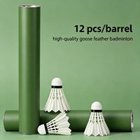 Volant de badminton en plumes d'oie de classe A+ avec tête en liège et bord de lame - Qualité professionnelle pour les matchs, super durable, directement de l'usine OEM