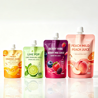 Op maat gemaakte full colour bedrukte flexibele navulverpakkingen met meerdere capaciteiten, 150ml 500ml, hersluitbare staande zakken, vloeistof, OEM fabriek