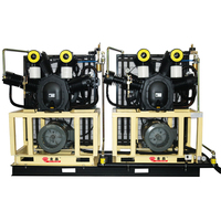 Compresseur d'air à piston alternatif haute pression 15/18,5/22 KW 30 bar, double étage de compression, moteur stationnaire, air/eau
