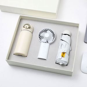 Juego de Regalo de Alta Calidad con Taza de Vacío, Mini Ventilador y Paraguas en Stock, Se Puede Agregar Logotipo, el Mejor Regalo de Navidad para Enamorados, Regalo de San Valentín para Damas - Product Image 5