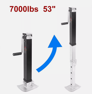 Gato <span class=keywords><strong>de</strong></span> Remolque <span class=keywords><strong>de</strong></span> 8000 lb y 15 Pulgadas, Gato <span class=keywords><strong>de</strong></span> Lengüeta <span class=keywords><strong>de</strong></span> Remolque Cuadrado <span class=keywords><strong>de</strong></span> Alta Resistencia Soldado, con Pata Ajustable para Levantar Remolques y Autocaravanas - Product Image 2