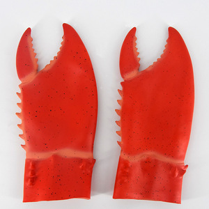 Guantes de garra de cangrejo rojo de plástico para adultos, accesorios de disfraz unisex - Product Image 4