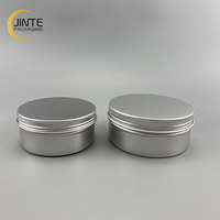 Boîte en aluminium ronde hermétique de 250 ml (8 oz), boîte en étain, pot en étain pour l'emballage de bonbons, de menthe, de thé
